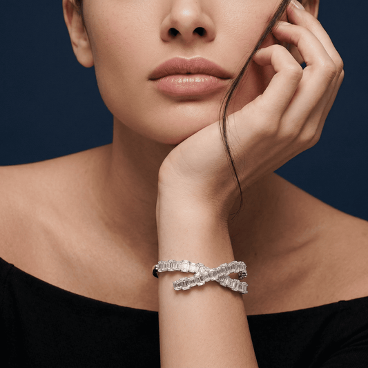 Ribbon Diamond Cuff